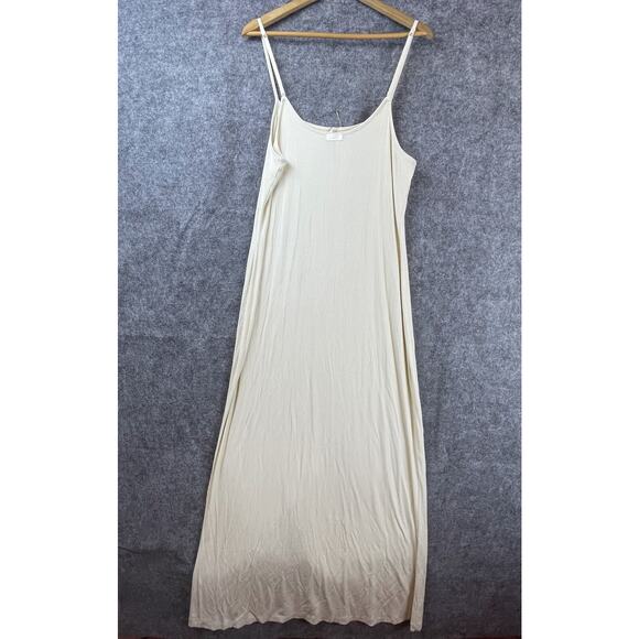 Skims Soft Lounge Slip Mini Dress Women 4X White Ribbed Spaghetti Strap Pullover - Picture 3 of 9